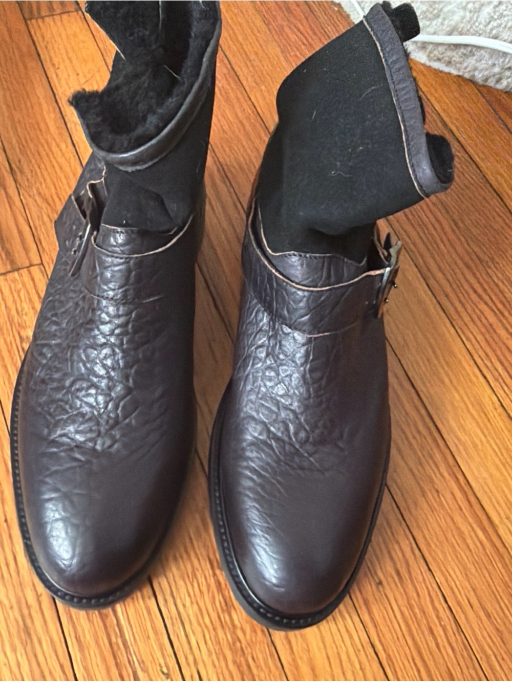 Men's black Leather Ankle Boots